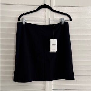 Theory Navy Mini Skirt with Clean A-Line